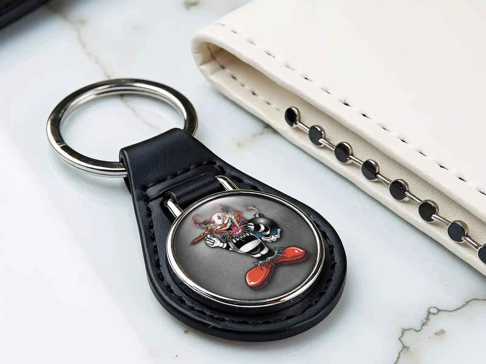 Leather Key Ring High-Quality Edition Force Look
